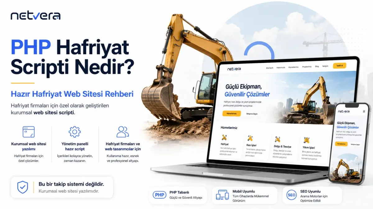 PHP Hafriyat Scripti Nedir? Hazır Hafriyat Web Sitesi Rehberi