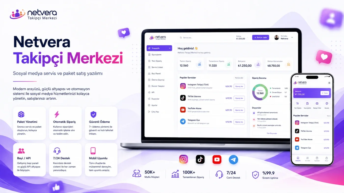 Netvera SMM Panel Paket Sat?? Scripti kapak görseli